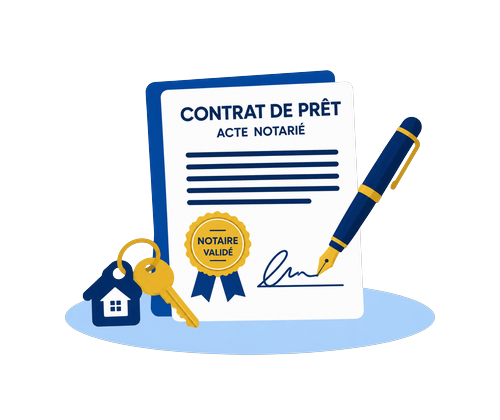 accord pret signature notaire icon